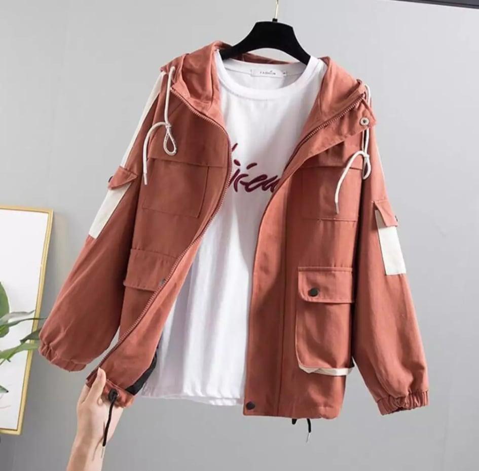 ÁO KHOÁC NỮ KAKI 2 LỚP LÓT DÙ.6 TÚI.CÓ TÚI TRONG