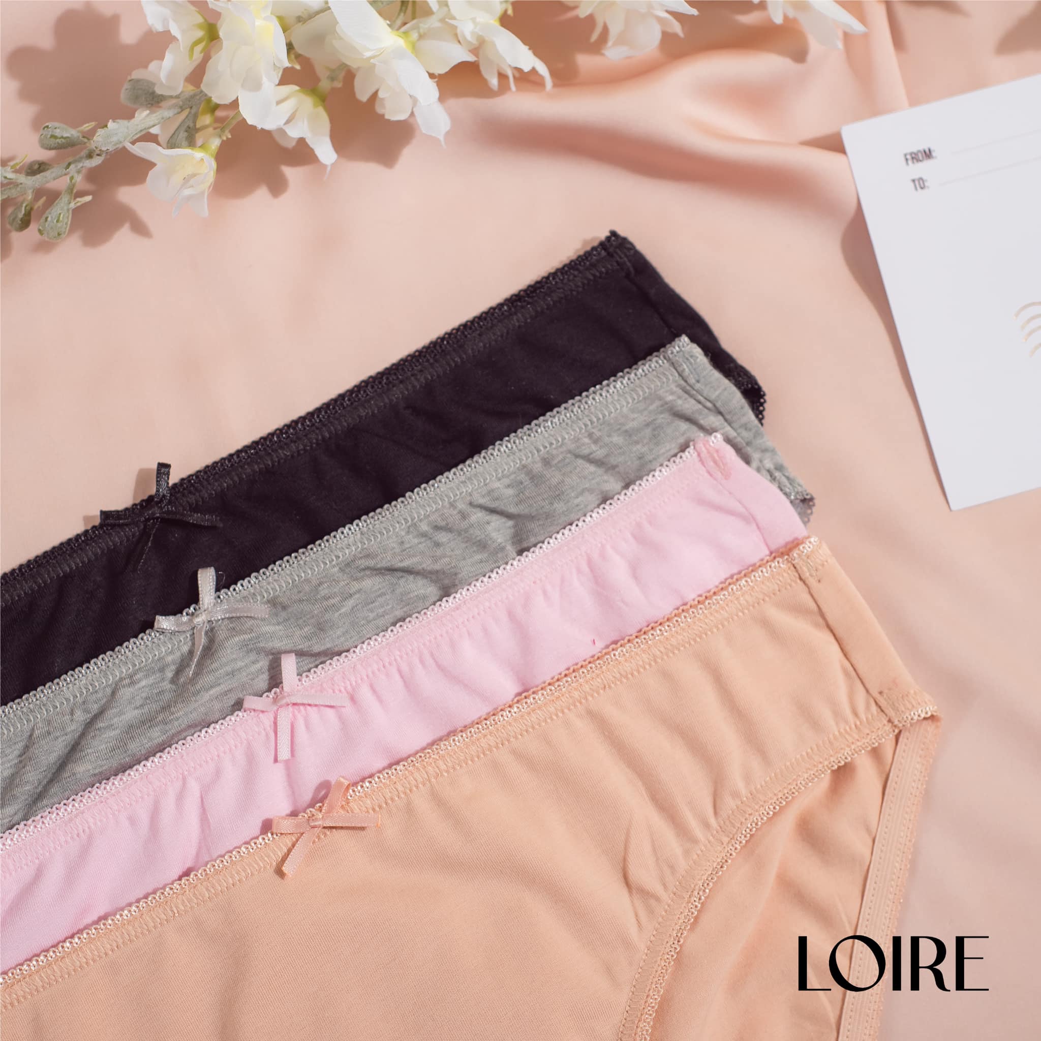 Combo 4 Quần Lót Cotton Basic Loirechic QLBK14