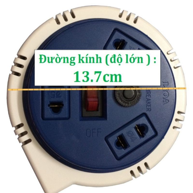 Ổ cắm quay LiOA MINI du lịch dây dài 3 Mét