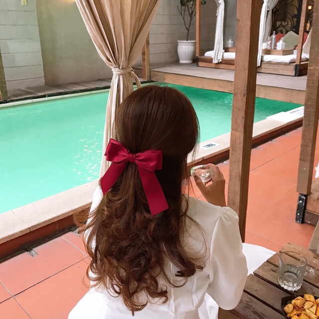 Dây buộc tóc nơ to dày