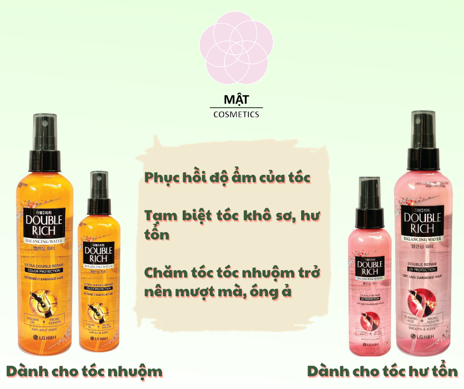 Xịt dưỡng tóc Double Rich chăm sóc tóc khô sơ hư tổn 120ml