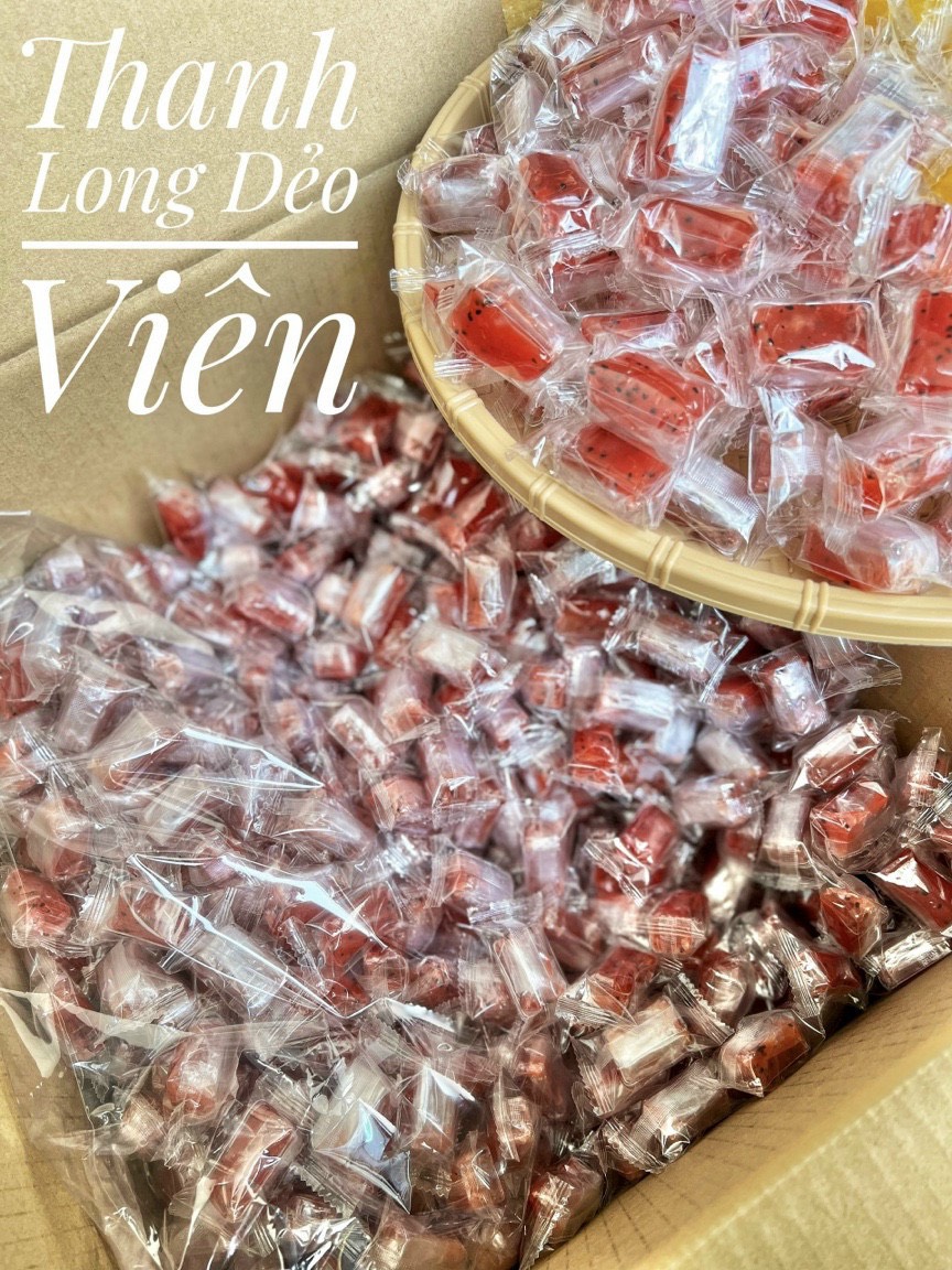 Mứt Mít, Thanh Long Dẻo Viên 500gr