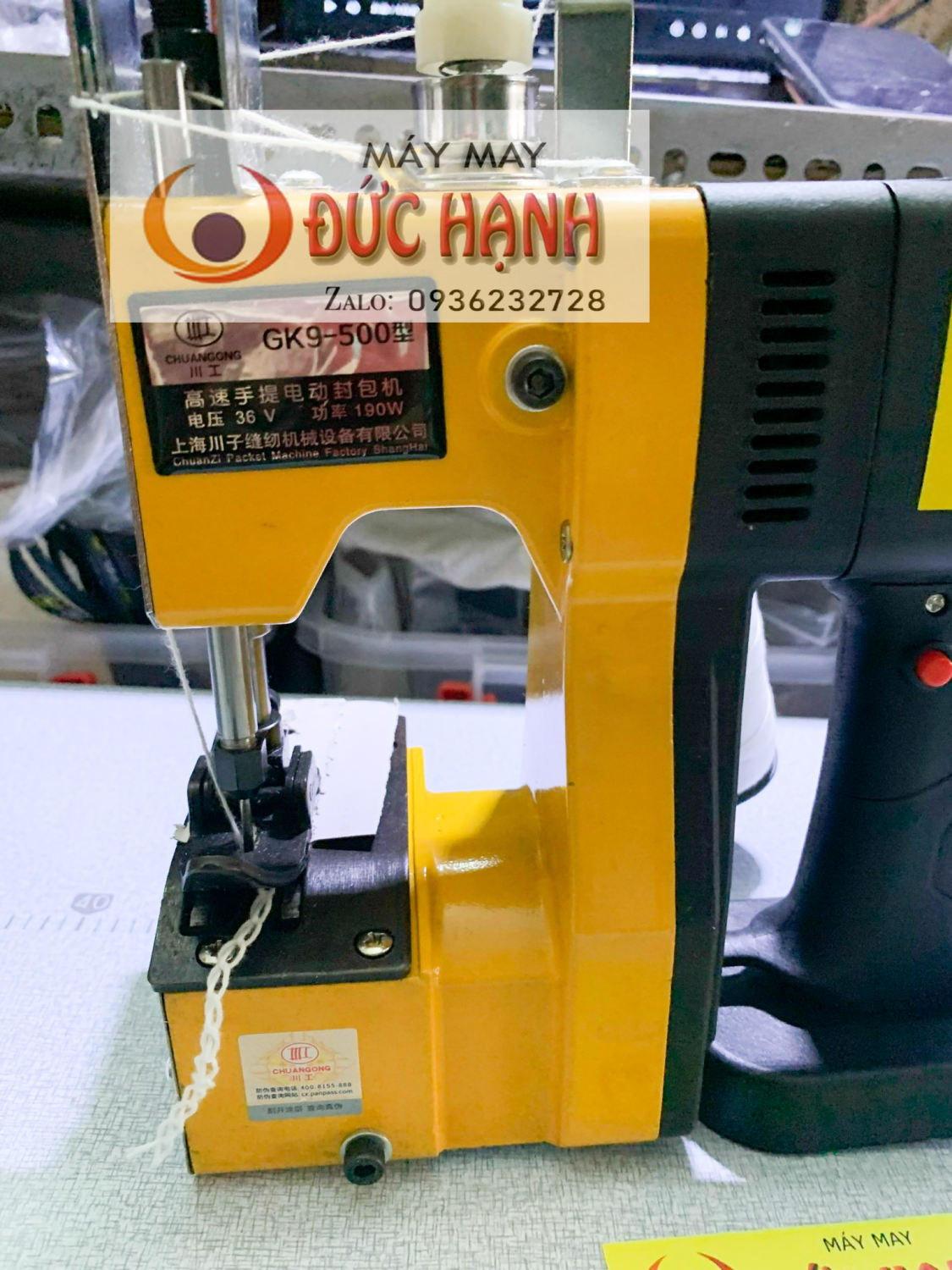 MÁY MAY BAO CẦM TAY CHẠY BẰNG PIN GK9-500