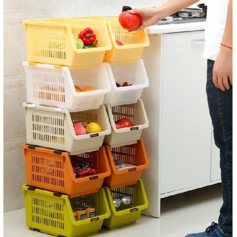 Stacking shelf 4 tiered multi-purpose with wheels, husband floor arbitrary stacking shelf floor plastic Japanese plastic Japanese