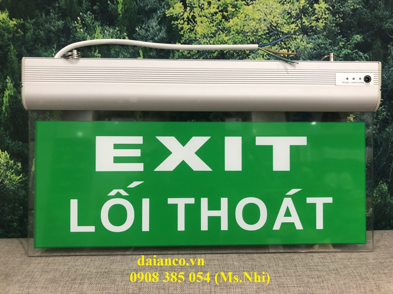Biển Chỉ Dẫn Thoát Nạn Hai Mặt Exit Lối Thoát YF-1019 (YF2- 0ELT-1019)