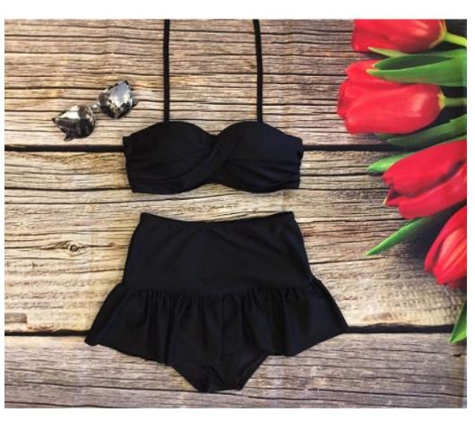 Bikini áo xoắn ngực váy đuôi cá