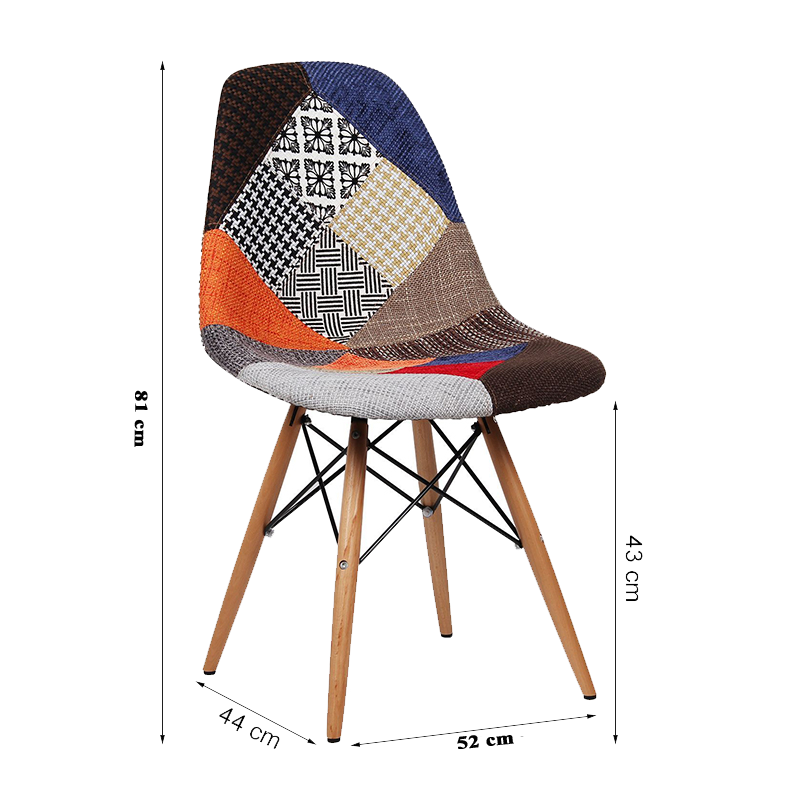 Combo 2 Ghế Eames bọc thổ cẩm - Ghế thư giãn Eames vải nỉ thổ cẩm