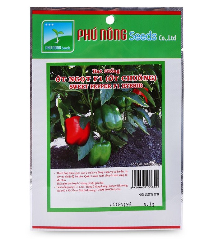 Hạt giống Ớt ngọt F1 ( Ớt chuông ) 0.1g