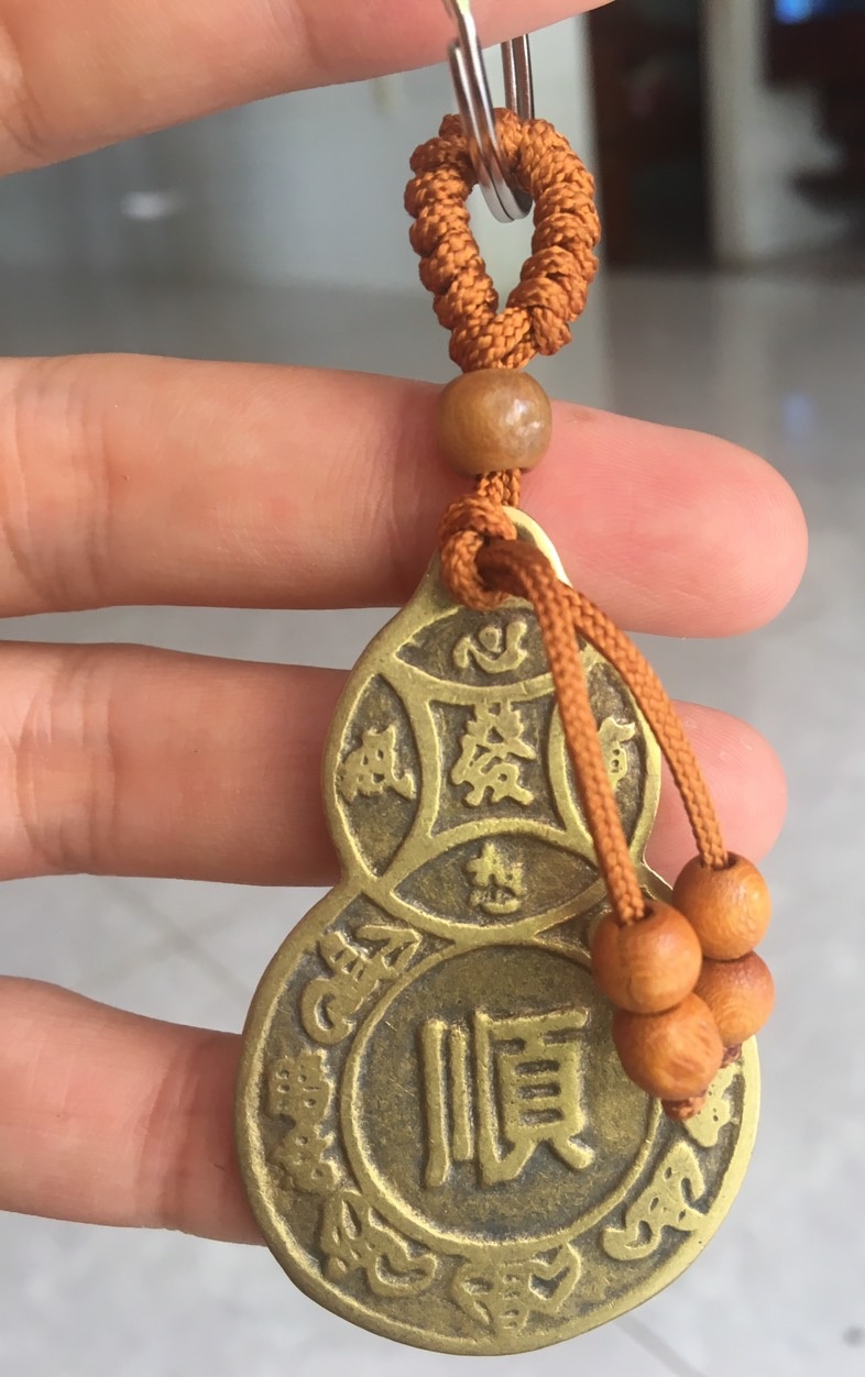 Móc Khóa Xu Hồ Lô Bằng Đồng