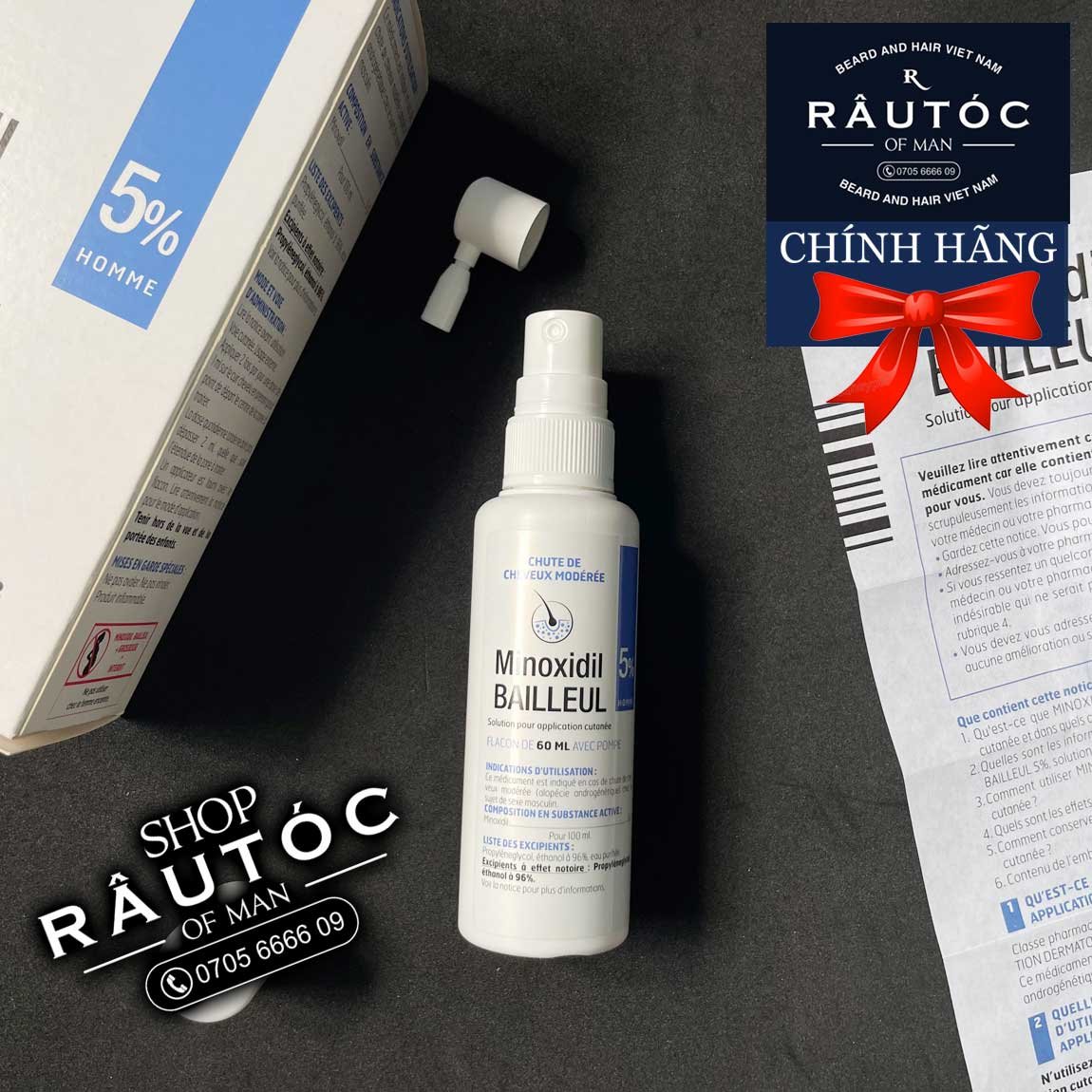 XỊT MỌC TÓC MINOXIDIL BAILLEUL 5%