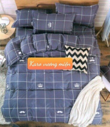 Vỏ chăn lồng ruột 2mx2m2 có khóa kéo,vải cotton poly hàn, mẫu tim hồng xước