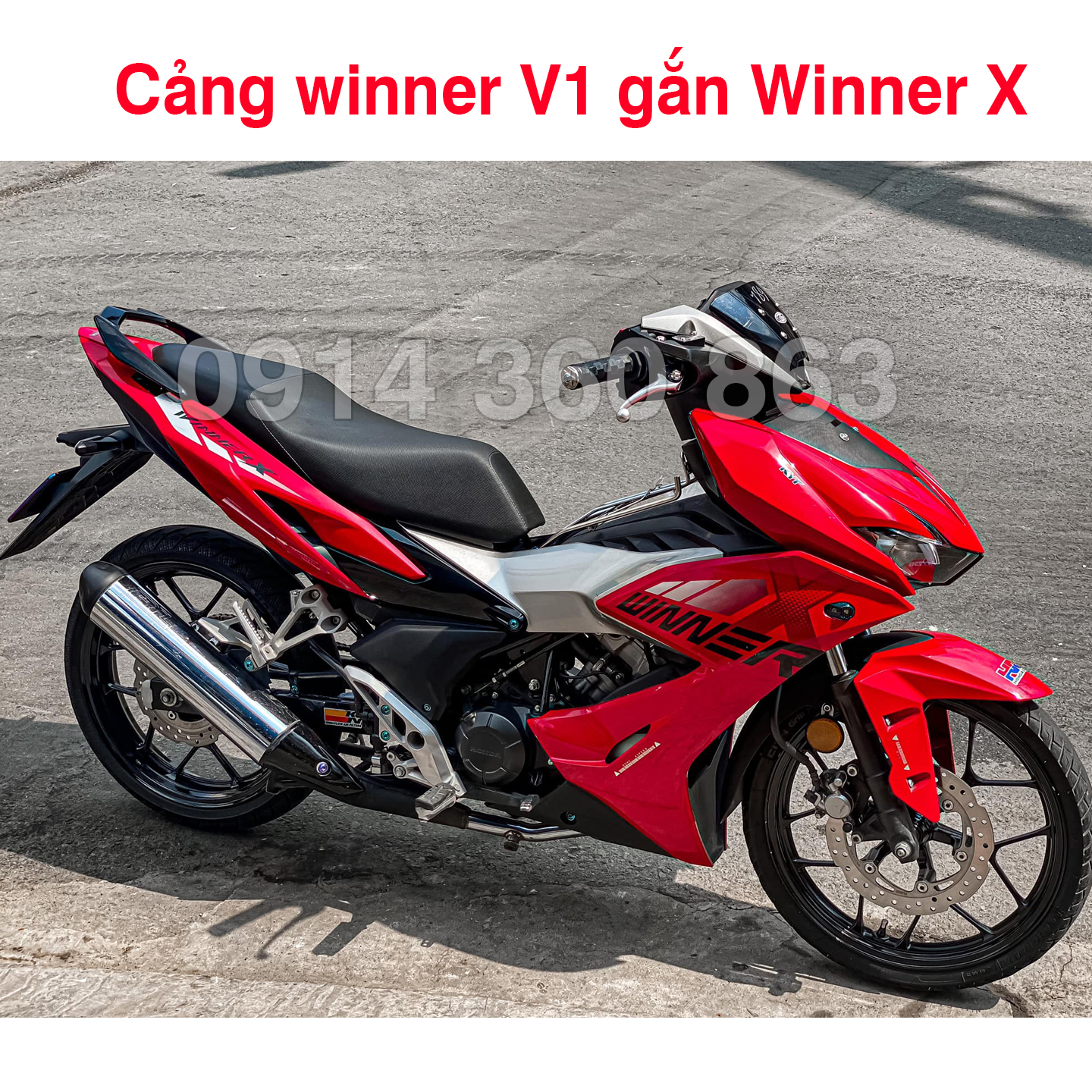 Cảng sau Winner V1 (tay dắt) gắn Winner X (Mài sẵn, Kèm pát gắn)