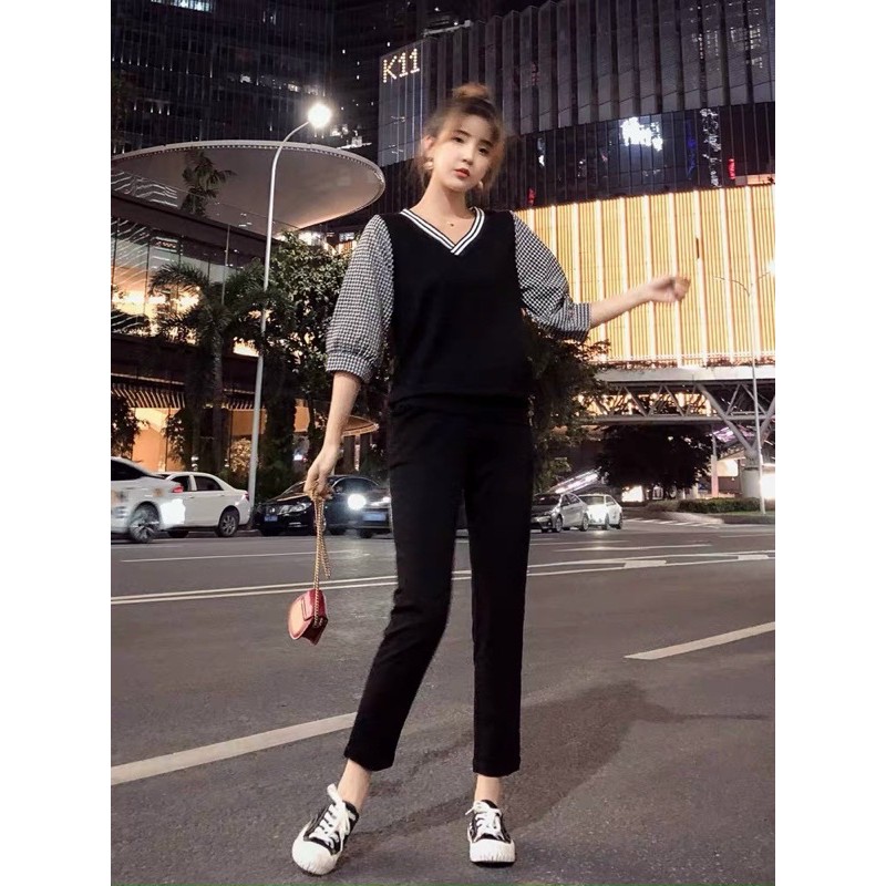 Set bộ phối tay caro Big size 2022