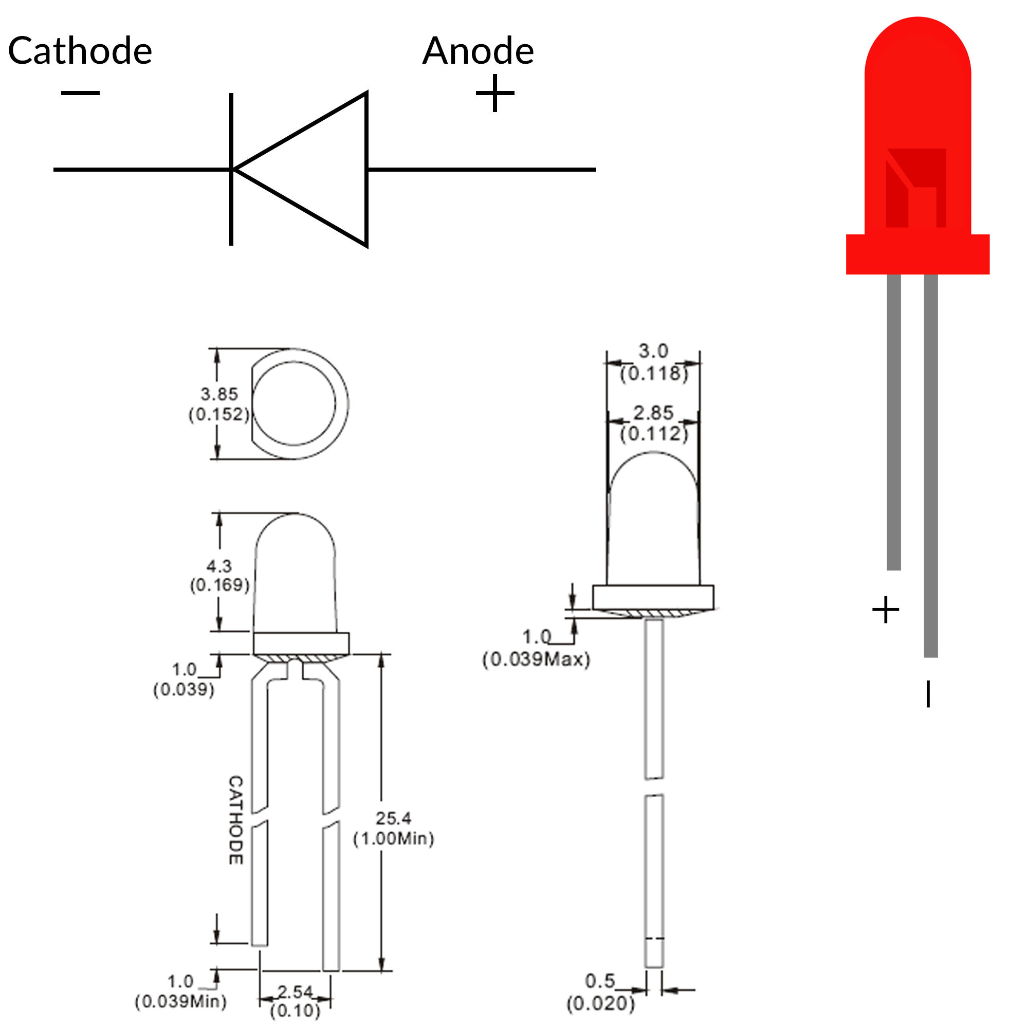Led phủ màu 3mm (10 con)