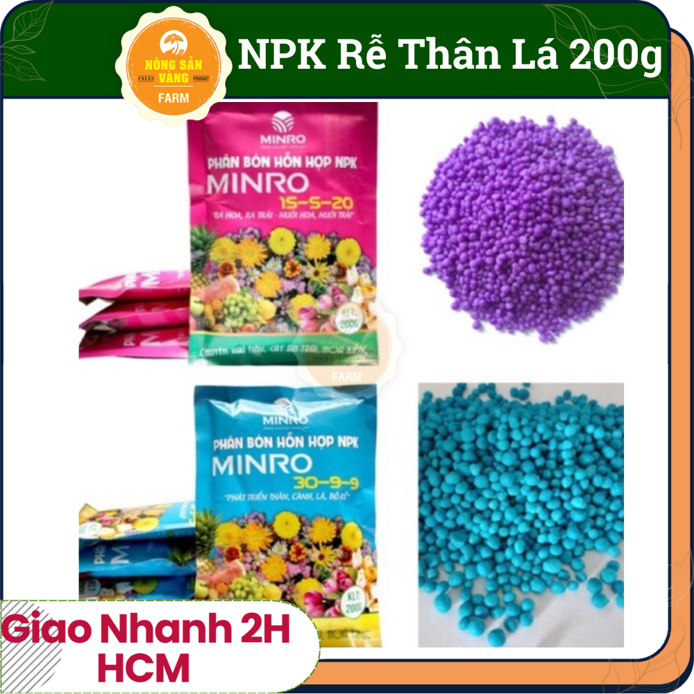 [HCM]Phân Bón NPK Phát Triển Thân, Lá, Cành, Bộ Rễ  (Gói 200 Gram) Lavamix – Nông Sản Vàng