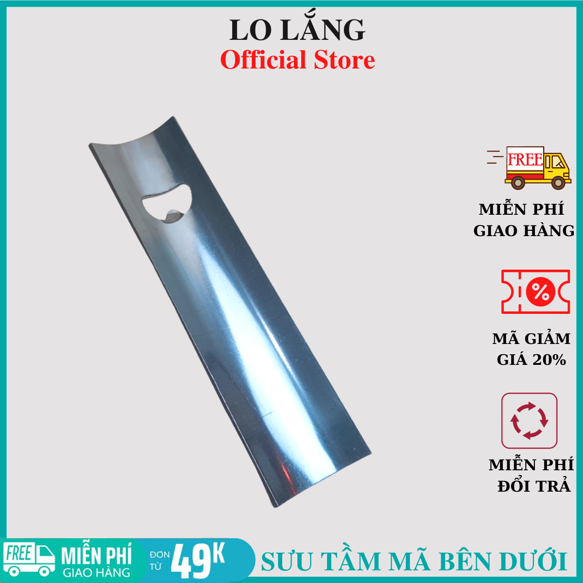 Dụng cụ đập nước đá inox dày kèm khui nắp chai inox cao cấp