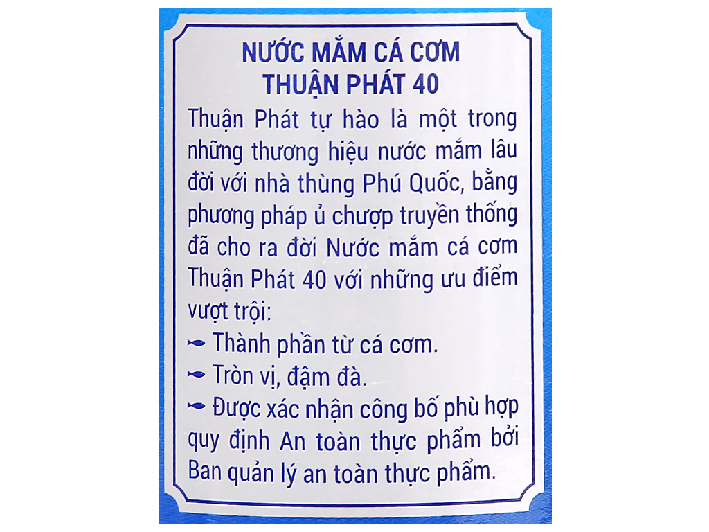 [Hộp Quà Tết] Nước Mắm Cá Cơm Thuận Phát Loại 40 Độ Đạm 620ml  (2 Chai Tặng 1 Chai Nhỏ 250ml)