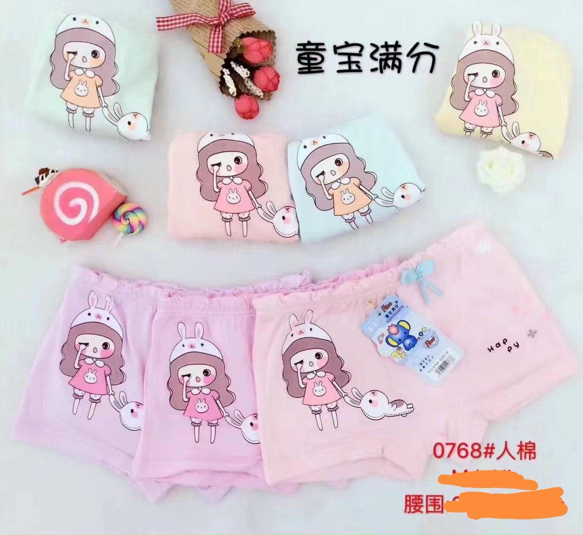 10 chiếc Quần chip,Quần lót  đùi cotton hình CÔ GÁI cho bé gái,hình ngộ nghĩnh đáng yêu,quần lót đùi bé gái-quần chíp cho bé-quần chip trẻ em-quần lót trẻ em-quần lót nữ-quần lót