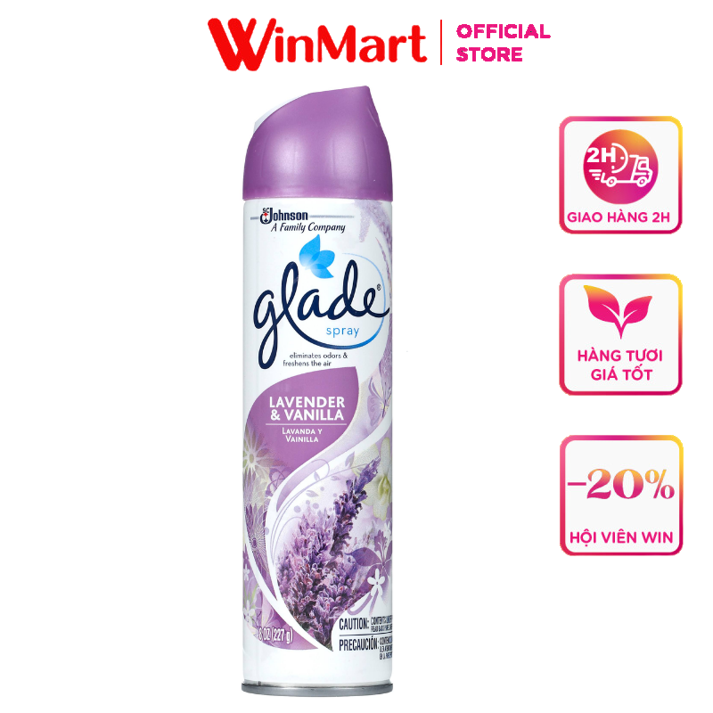 [Siêu thị WinMart] - GLADE Xịt phòng hương lavender 280 ml