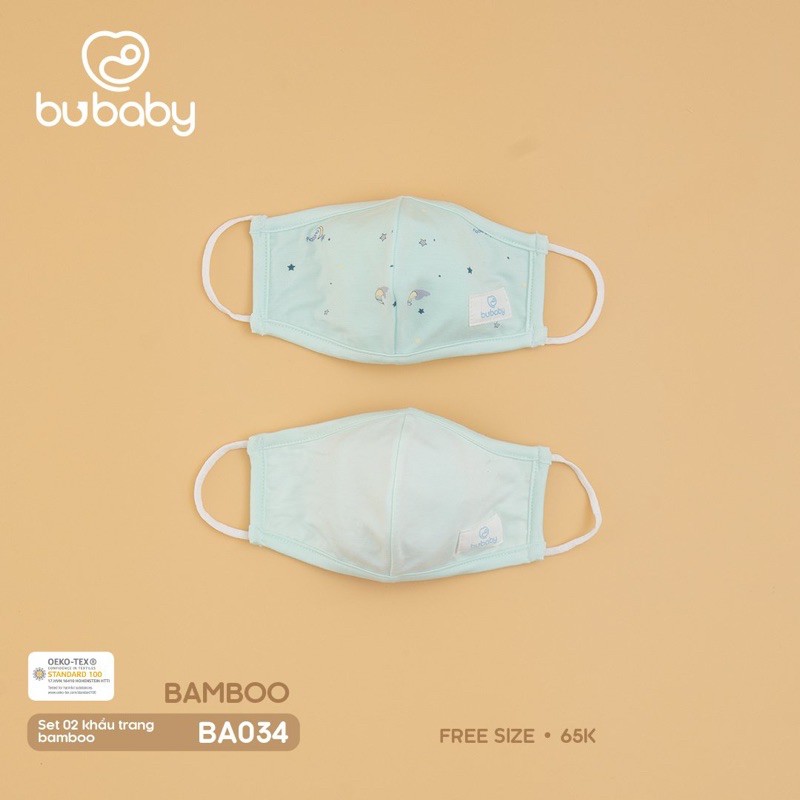 Set 2 khẩu trang sợi tre Bubaby