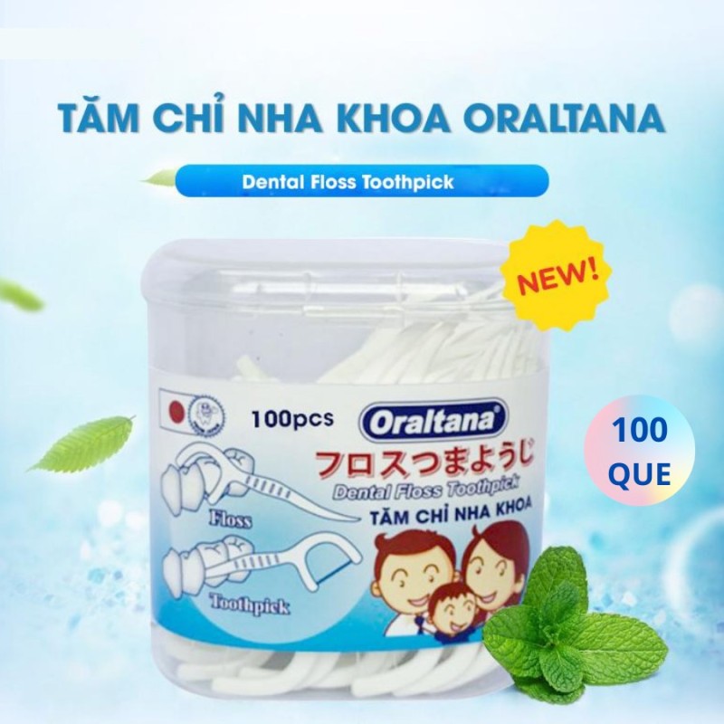 Tăm chỉ nha khoa Oraltana Lọ 100 cái xuất Nhật, tăm xỉa răng nha khoa y tế chất lượng cao, chất kiệu an toàn