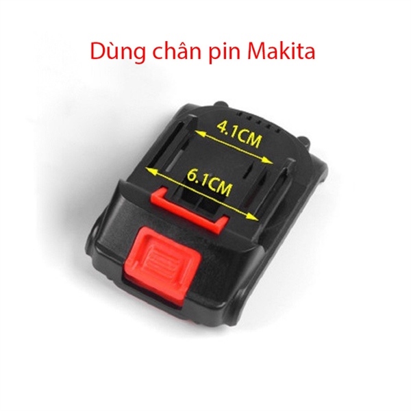 Thân máy cưa xích dùng chung pin makita, voto 21v 18mm