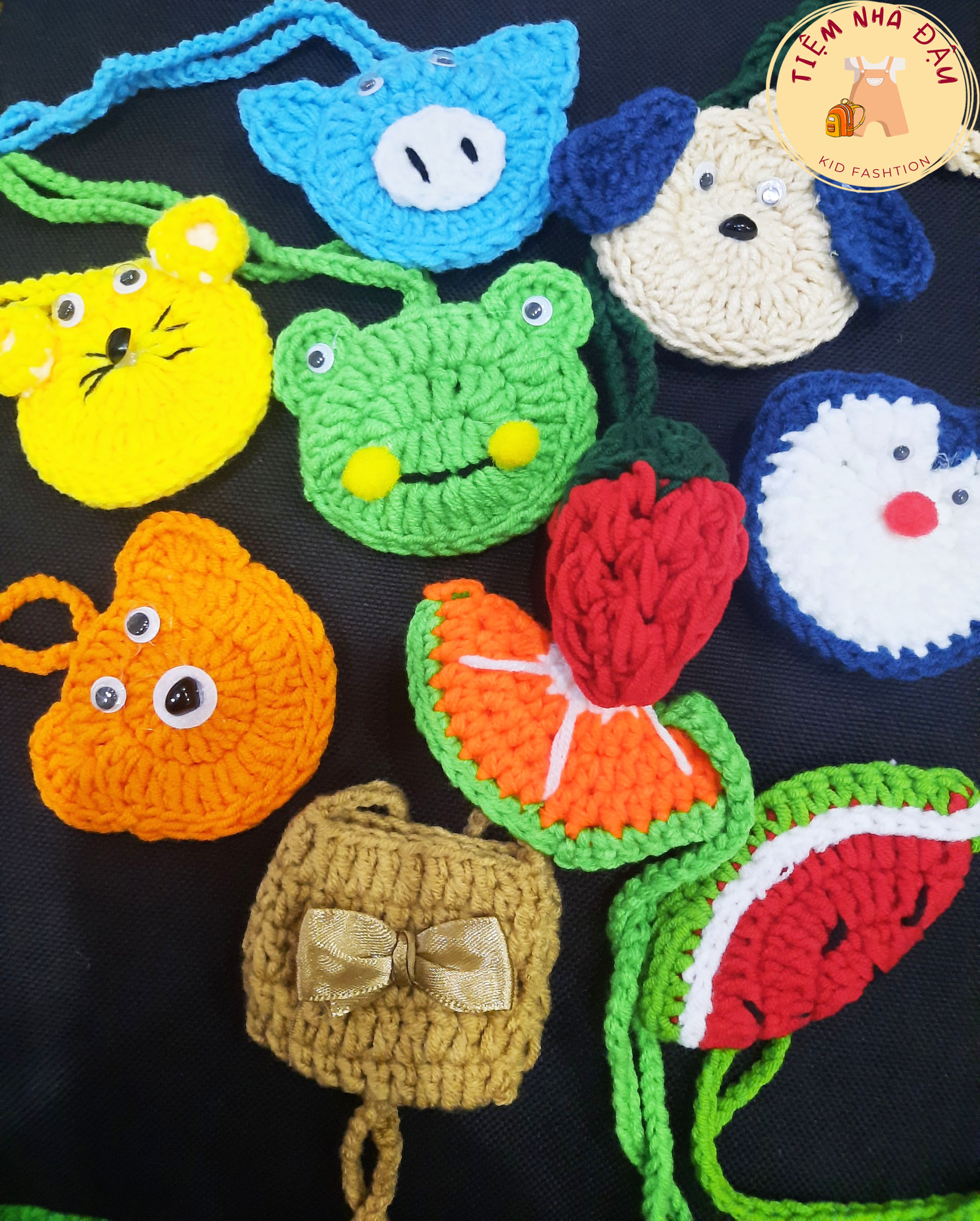 Túi đựng tỏi cho trẻ sơ sinh handmade.