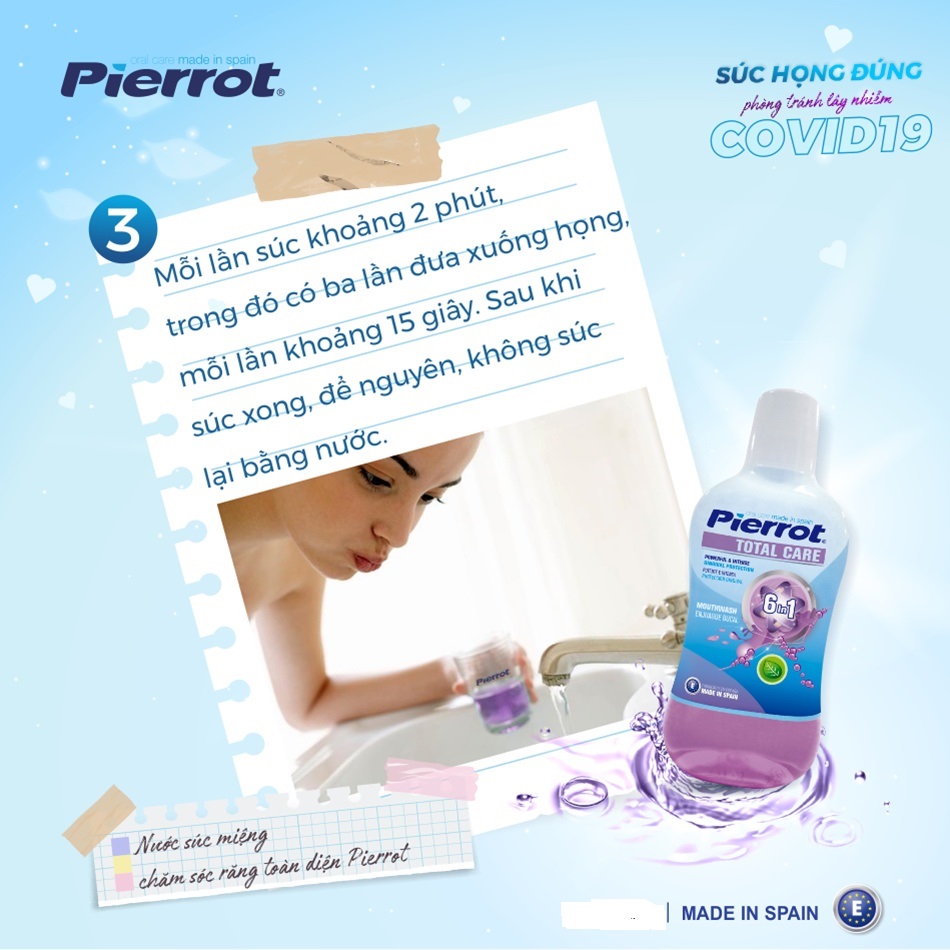 Nước súc miệng chăm sóc răng toàn diện Pierrot 500ML