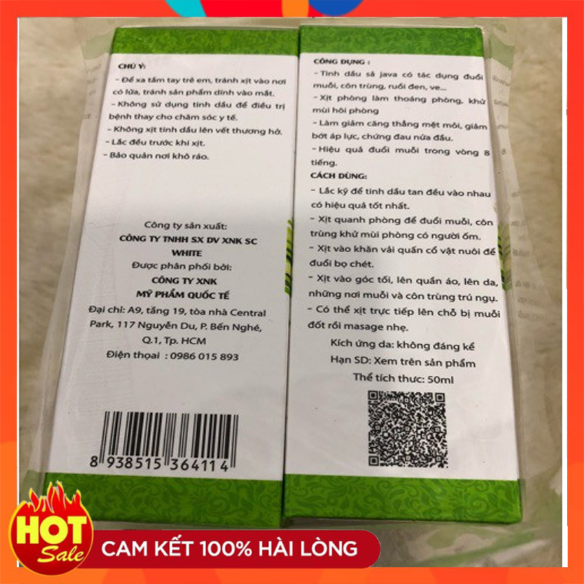 Tinh dầu sả chanh đuổi muỗi Java ( dạng vòi xịt)