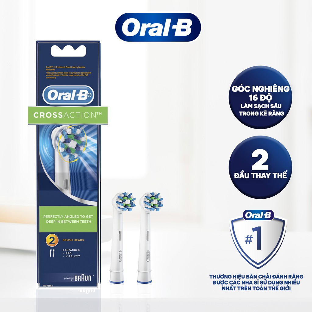 Bàn Chải Điện OralB Vitality CrossAction D12.513 bảo hành 24 tháng 1 đổi 1