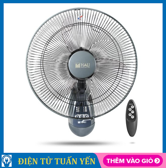 Quạt treo tường Hali TR-1 công suất 47W, có remote điều khiển từ xa - Hàng chính hãng