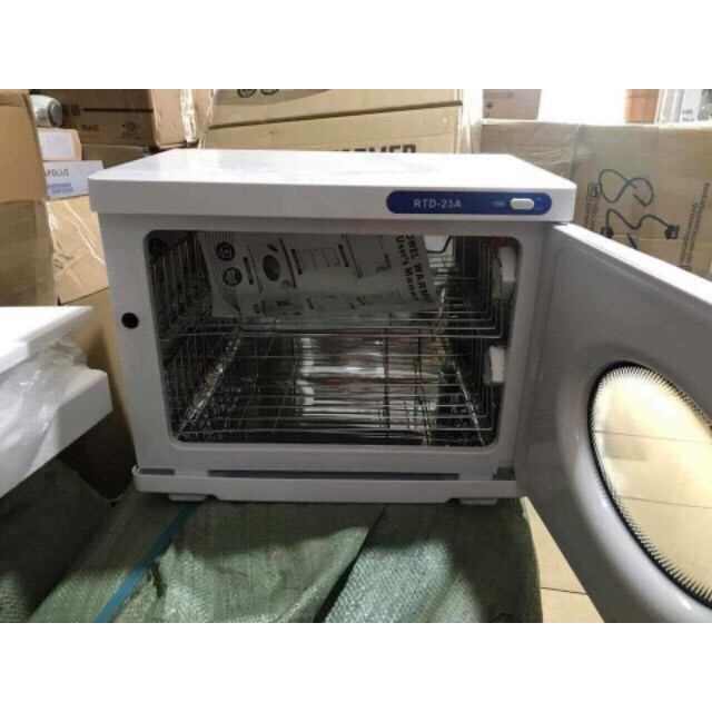 Tủ Hấp Khăn Có Kính 23A - Tủ Hấp Khăn 23A Dùng Cho Spa Có Kính (Có Đèn UV Diệt Khuẩn)