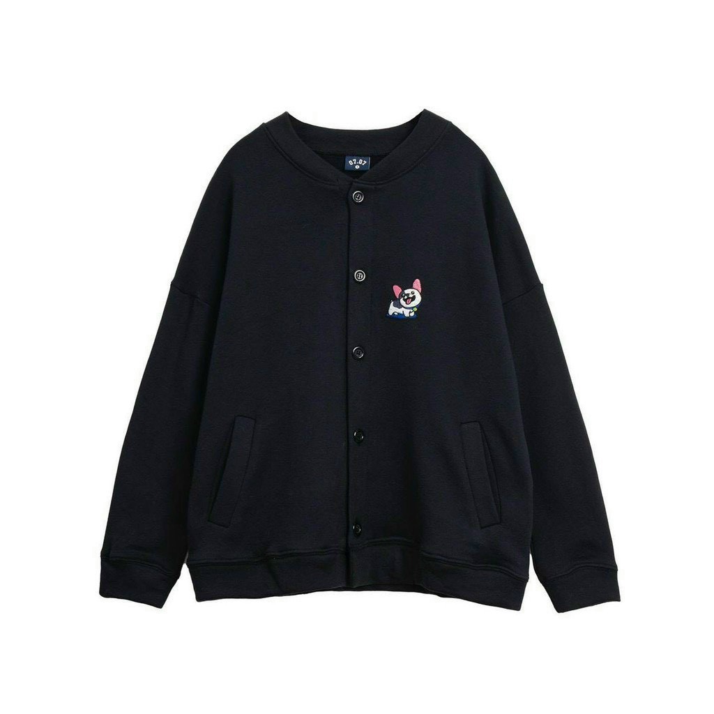 Áo khoác nỉ bomber logo in chú cún siêu dễ thương siêu cute hót trend_tp.