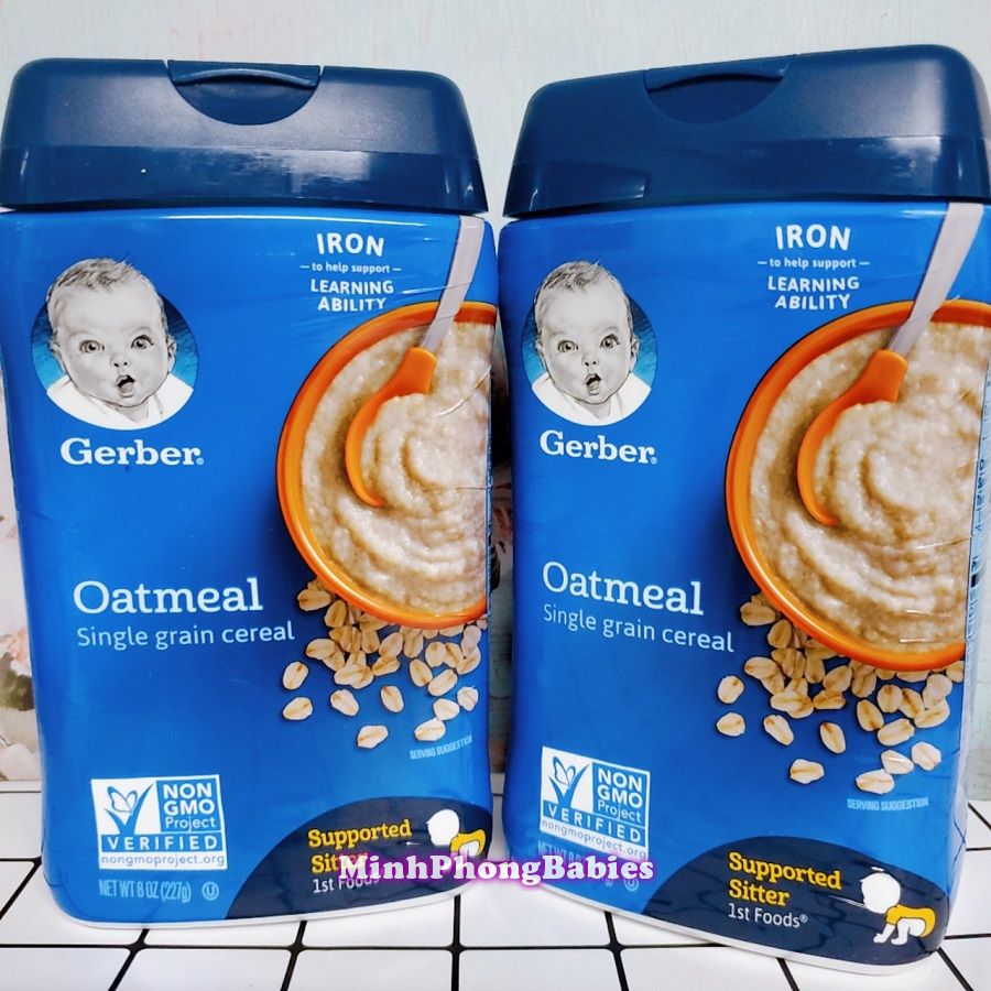 HCMBột Ăn Dặm Ngũ Cốc Gerber 227g Vị Yến Mạch Cho Bé 4M+