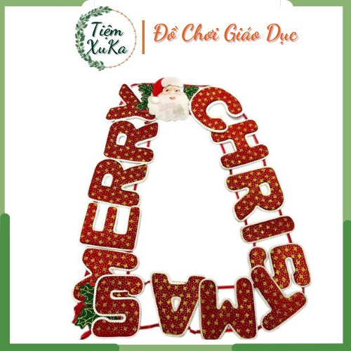 Bộ dây chữ nhung Merry Christmas trang trí giáng sinh dài