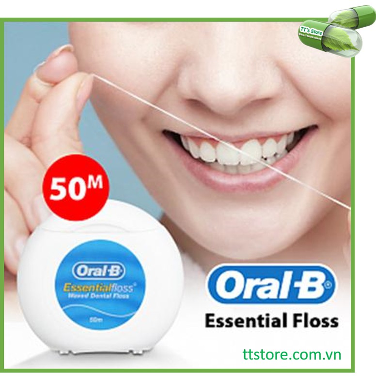 [HCM]Chỉ nha khoa ORAL B Essential floss [Cuộn 50m]