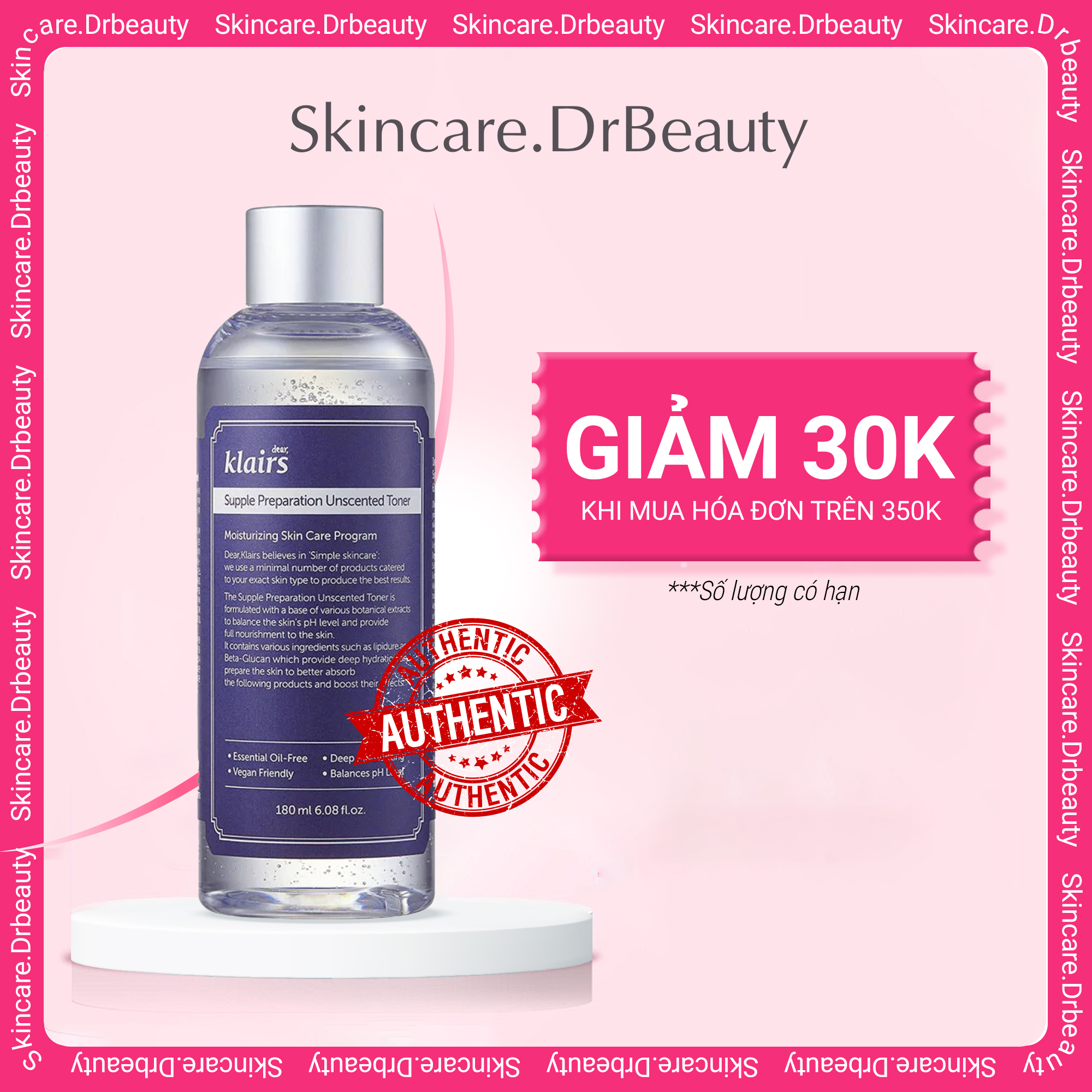 [CHÍNH HÃNG]TONER KLAIR KHÔNG MÙI MỎNG NHẸ