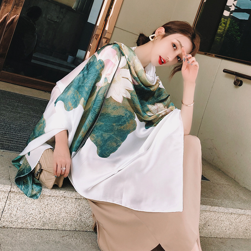 Khăn choàng lụa hot trend size 90x180