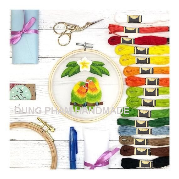 Set 15 tép chỉ thêu - màu như hình - chỉ thêu cotton cxc / m36