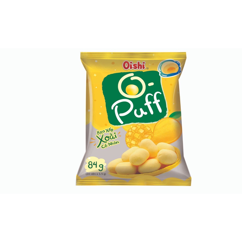 Kẹo Nhân xốp O-Puff Oishi ( Socola, xoài, matcha) 84g