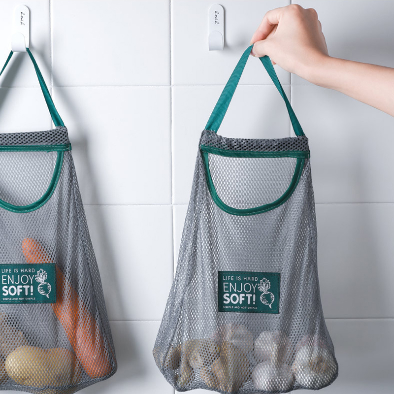 Túi đựng trái cây và rau quả nhà bếp Túi lưu trữ gia đình treo tường