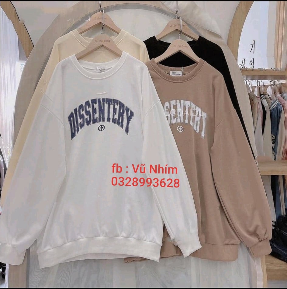 Áo sweater nỉ in chữ DESSENTI (Trọng lượng từ 40kg đến 70kg )
