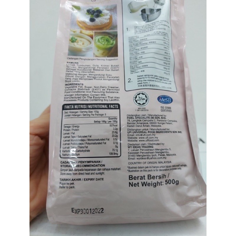 [200g] Bột Whipping Cream Malaysia