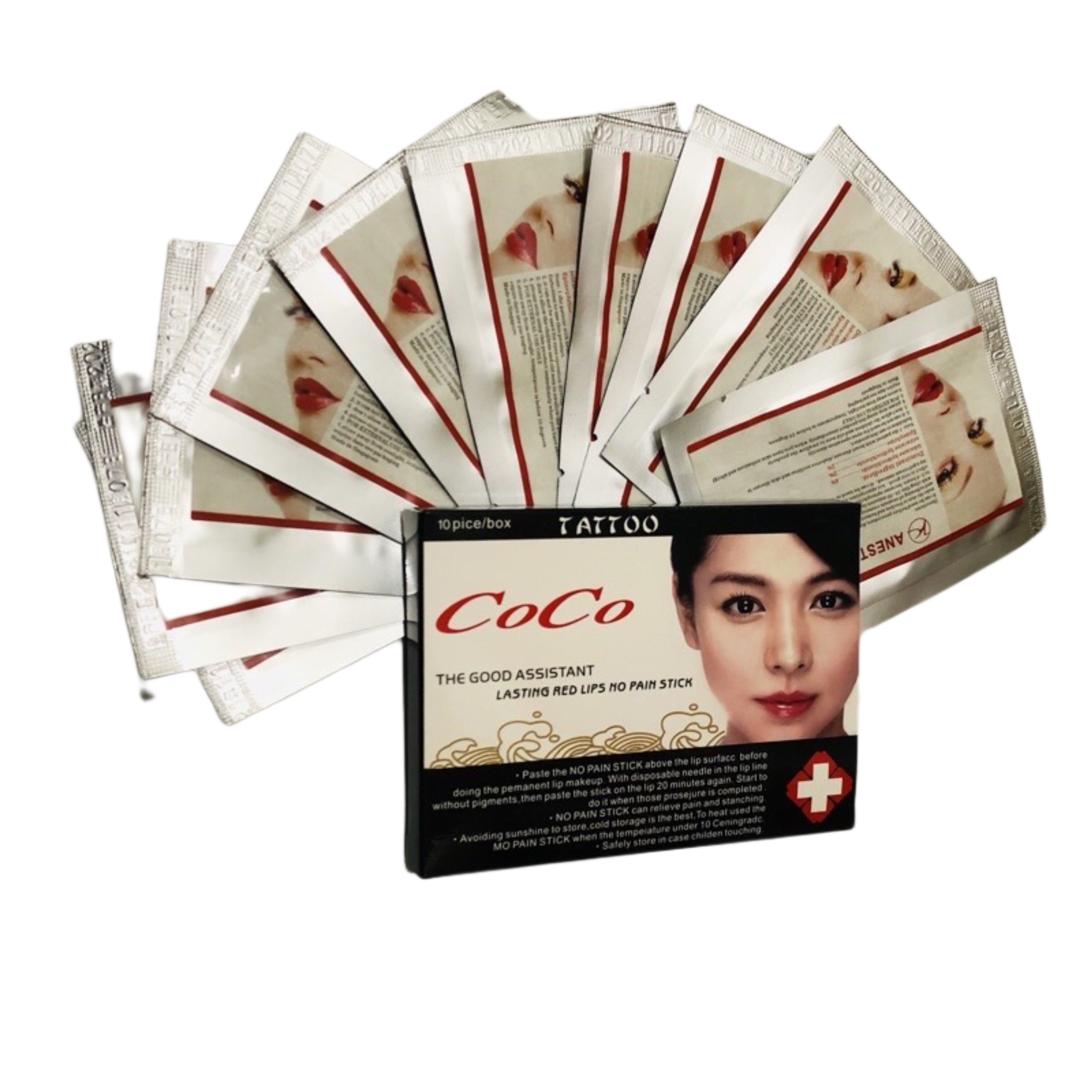 [HCM][1 hộp] Miếng dán môi Hỗ Trợ Trong Phun Xăm