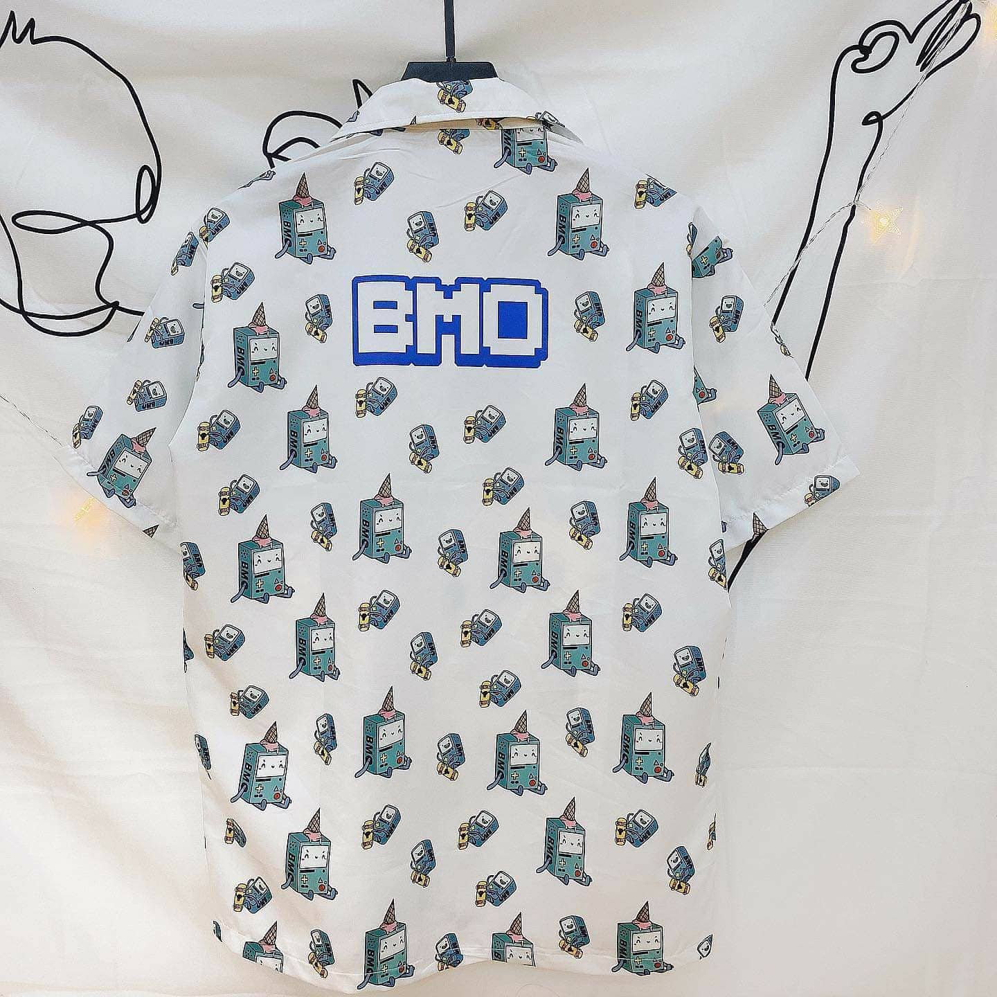 [HCM]ÁO SƠMI BMO UNISEX (XÁM - TRẮNG)