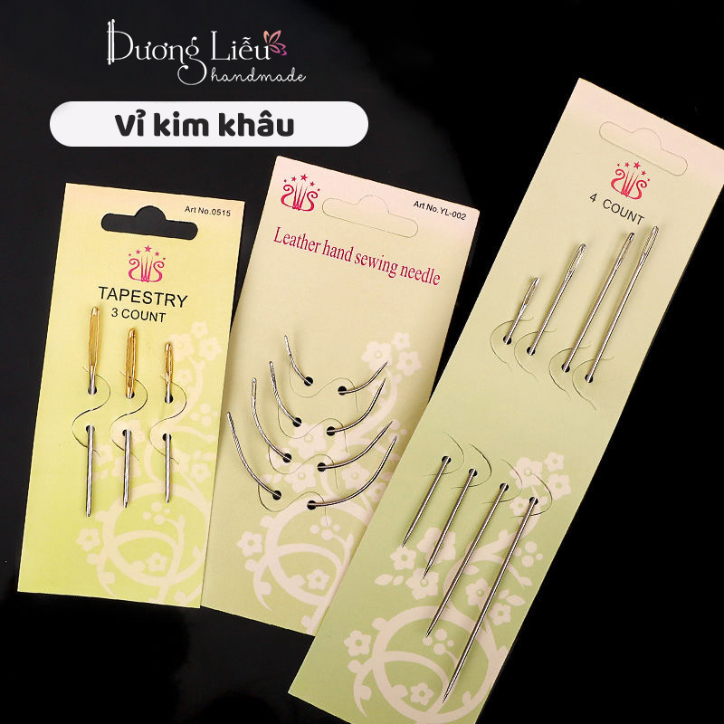Vỉ kim khâu len chỉ nhiều size tiện dụng