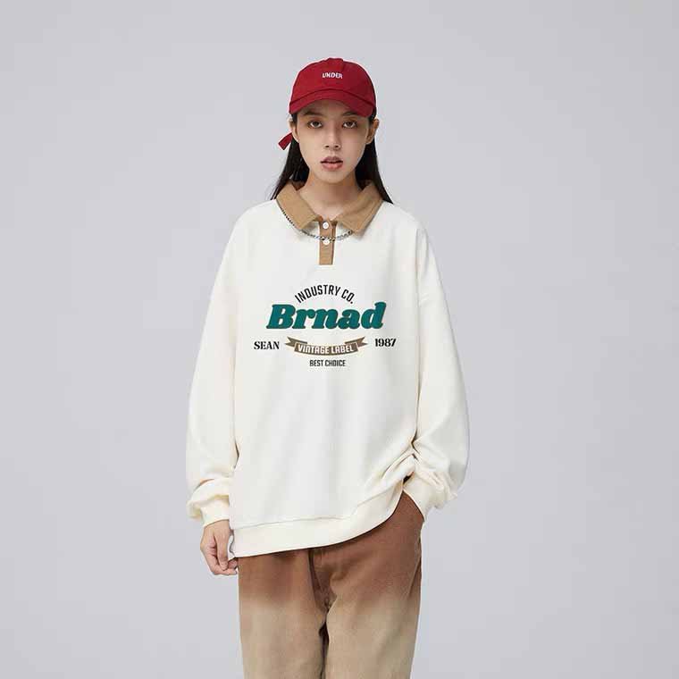 Áo polo sweater unisex trẻ trung, cá tính, phong cách ullzang, nam nữ đều mặc được