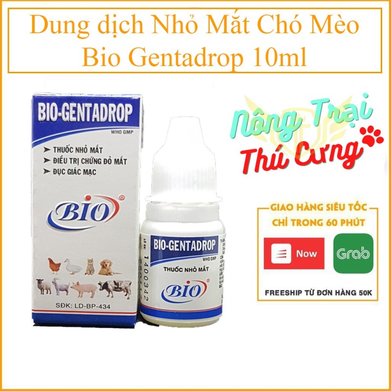 [HCM]Dung dịch Nhỏ Mắt Chó Mèo - Bio Gentadrop 10ml