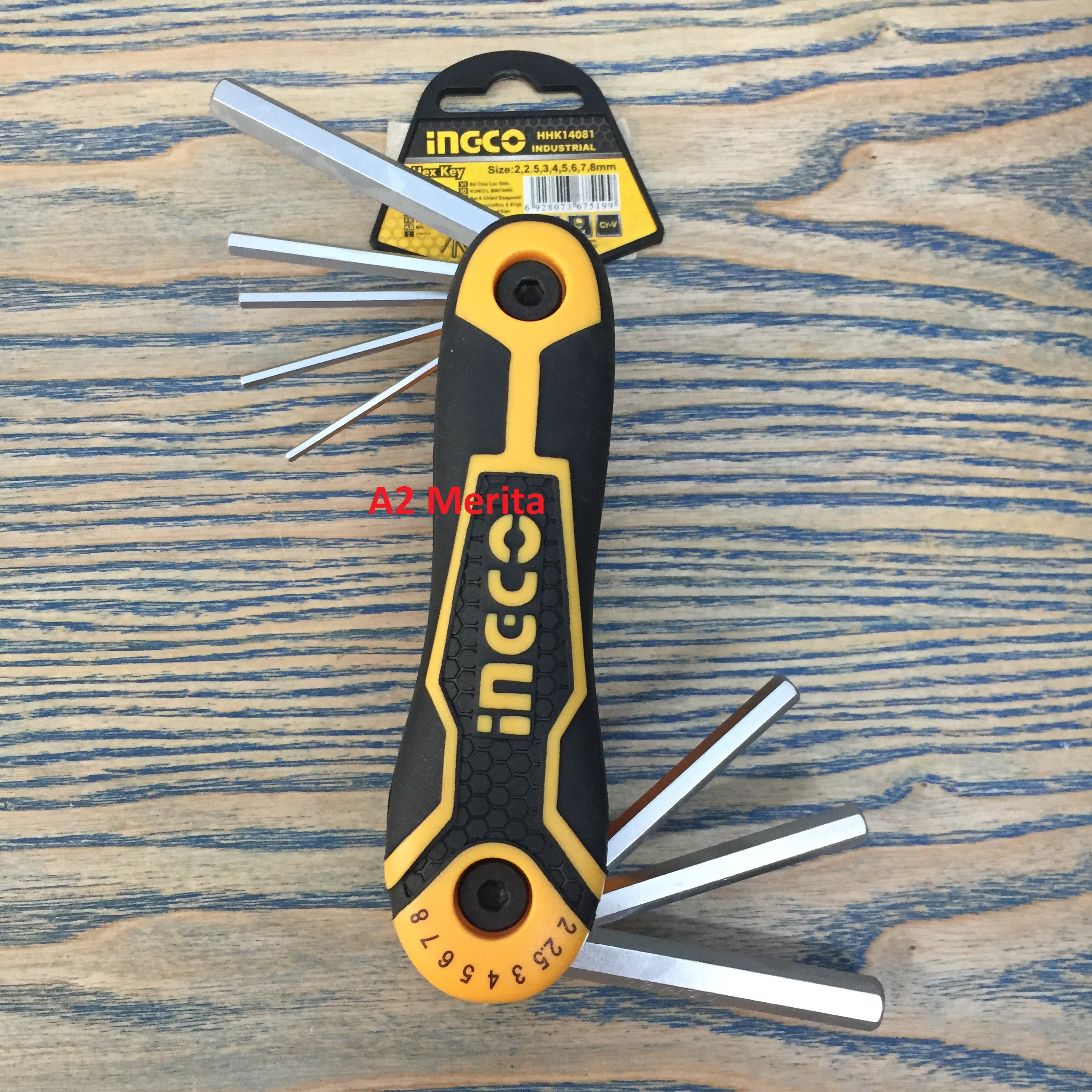 Bộ 8 chìa lục giác xếp ingco hhk14081