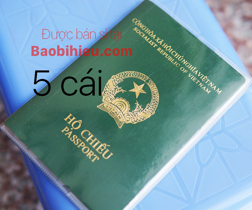 COMBO 5 vỏ bao hộ chiếu passport dẻo trong có khe đựng vé máy bay và các
